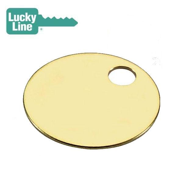 Lucky Line LuckyLine: 1-1/4 BRASS TAG 1 HOLE, PK 100 LKL-26012 - main
